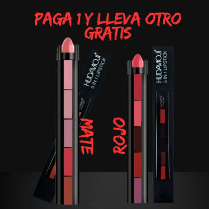 Labial 5 en 1 I Super Promoción 2 x 1