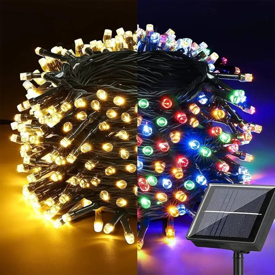 Luces Navideñas con Panel Solar - Decora tu hogar esta navidad sin preocuparte por el recibo de energía