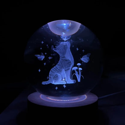 Lampara de Cristal Cat 3D®