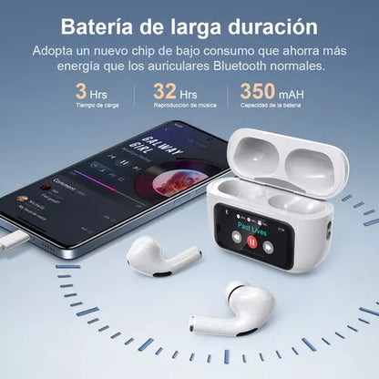 Air-Pods Pantalla Táctil Inteligente – Tecnología Avanzada Pantalla LED