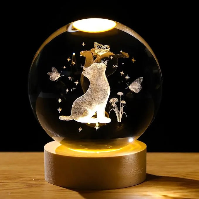 Lampara de Cristal Cat 3D®