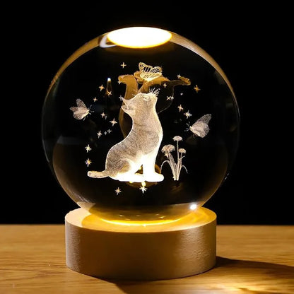 Lampara de Cristal Cat 3D®