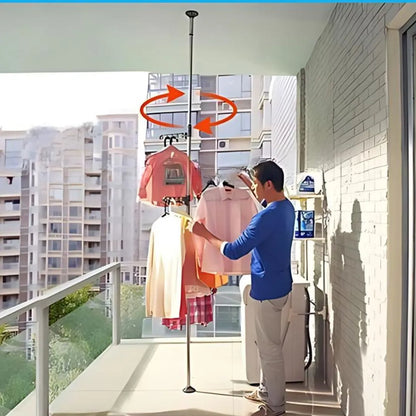 Tendedero de ropa vertical l Retráctil de piso a techo